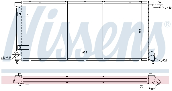 Radiator racire motor potrivit VW GOLF II, JETTA II 1.6D