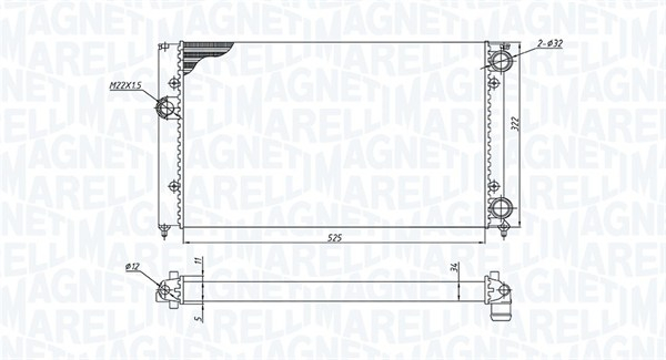 Radiator racire motor potrivit VW GOLF III, GOLF IV, VENTO 1.8 2.0