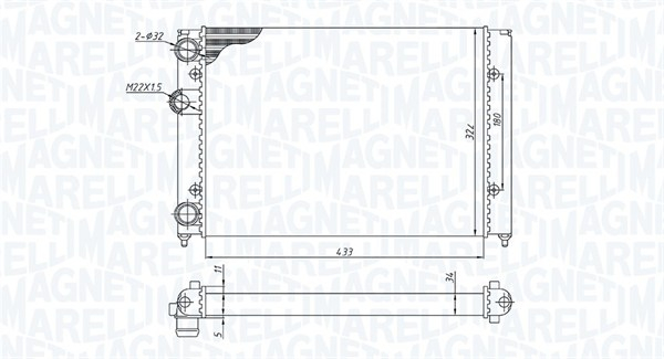 Radiator racire motor potrivit VW GOLF III, POLO, VENTO 1.4-1.9D