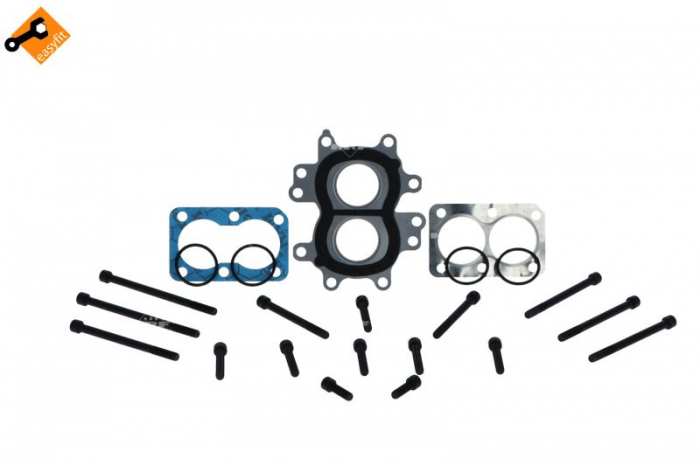 Radiator recirculare gaze esapament (93mm x 93mm x 48mm, doar cartus; tevi, dupa dimensiuni) potrivit MAN TGA, TGS I, TGX I; VAN HOOL T D2676LF01-D2876LF05 04.00- [4]
