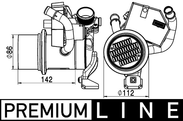 Radiator recirculare gaze esapament potrivit AUDI A3, Q2, Q3, TT; SEAT ATECA, LEON, LEON SC, LEON ST; SKODA OCTAVIA III, SUPERB III; VW ARTEON, GOLF ALLTRACK VII, GOLF SPORTSVAN VII 1.6D 2.0D 05.11-
