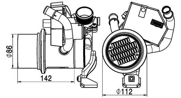 Radiator recirculare gaze esapament potrivit AUDI A3, Q2, Q3, TT; SEAT ATECA, LEON, LEON SC, LEON ST; SKODA OCTAVIA III, SUPERB III; VW ARTEON, GOLF ALLTRACK VII, GOLF SPORTSVAN VII 1.6D/2.0D 05.11- [2]