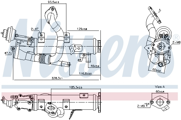 Radiator recirculare gaze esapament potrivit AUDI A4 ALLROAD B8, A4 B8, A5, A6 C6, Q5; SEAT EXEO, EXEO ST 2.0D 07.04-05.17