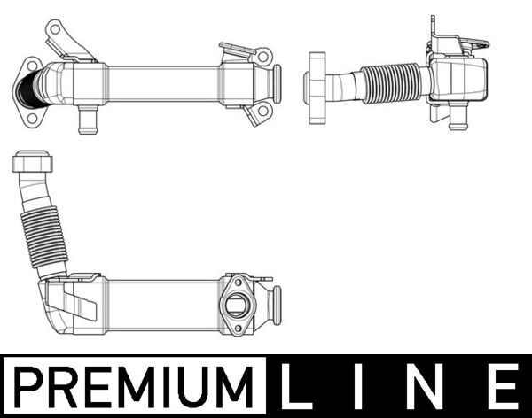 Radiator recirculare gaze esapament potrivit BMW 1 (E87), 3 (E46), 3 (E90), 3 (E91), 3 (E92), 3 (E93), 5 (E60), 5 (E61), 6 (E63), X3 (E83), X5 (E53), X5 (E70), X6 (E71 2.0D 2.5D 3.0D 10.99-12.13