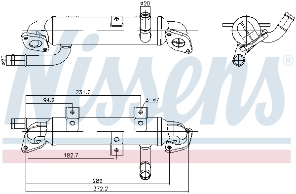 Radiator recirculare gaze esapament potrivit FORD GALAXY I, GALAXY MK I; SEAT ALHAMBRA; VW SHARAN 1.9D 03.00-03.10 [3]