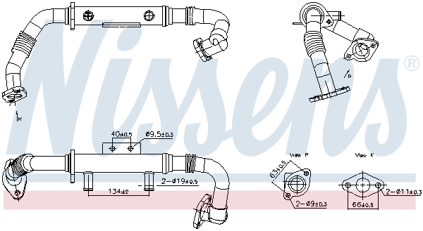 Radiator recirculare gaze esapament potrivit NISSAN NAVARA NP300, PATHFINDER III 2.5D 01.05-