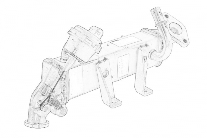 Radiator recirculare gaze esapament potrivit NISSAN NV400; OPEL MOVANO B; RENAULT ESPACE IV, LAGUNA III, MASTER III 2.0D 2.3D 01.06-