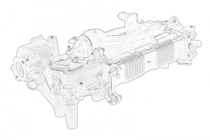 Radiator recirculare gaze esapament potrivit OPEL ASTRA J, ASTRA J GTC, ASTRA K, INSIGNIA A, INSIGNIA A COUNTRY, INSIGNIA B, INSIGNIA B GRAND SPORT, MERIVA B, MOKKA   MOKKA X, ZAFIRA C 1.6D 02.13-