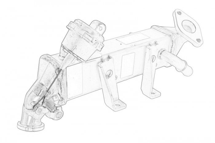 Radiator recirculare gaze esapament potrivit RENAULT GRAND SCENIC III, KOLEOS I, LAGUNA II, LAGUNA III, MASTER III, MEGANE III, SCENIC III 2.0D 2.3D 01.06-