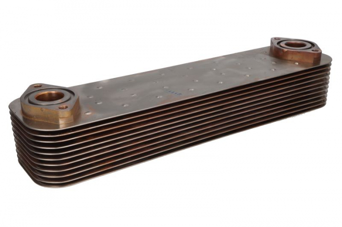 Radiator ulei (100x70 410mm, numar nervuri: 11) potrivit IVECO EUROSTAR, EUROTRAKKER, STRALIS I, STRALIS II, TRAKKER I, TRAKKER II F3BE0681A-F3HFE611D 01.93-