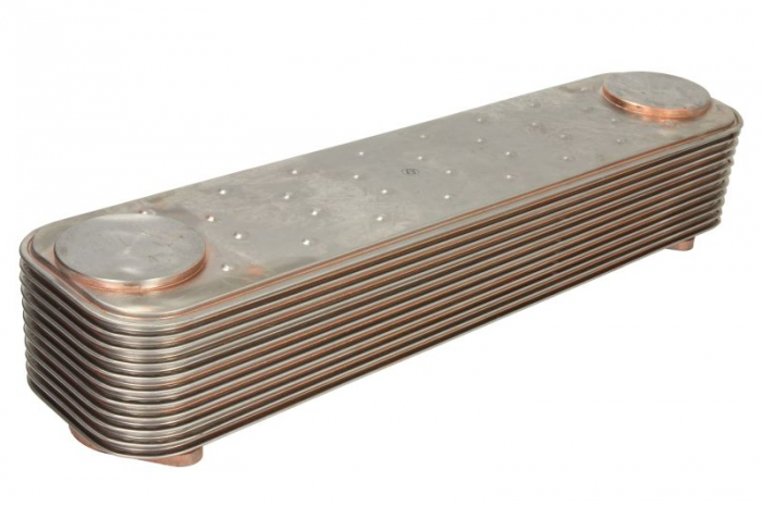 Radiator ulei (100x85x410mm, numar de nervuri: 11) potrivit IVECO EUROTRAKKER, STRALIS I, STRALIS II, TRAKKER I, TRAKKER II F3BE0681A-F3HFE611D 01.00-