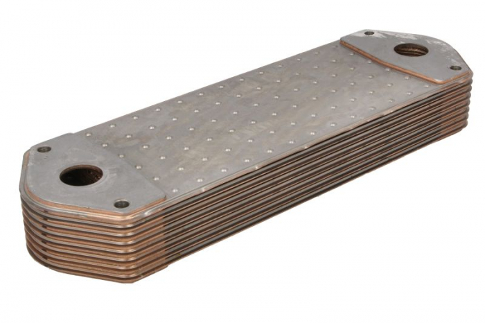 Radiator ulei potrivit SCANIA 4, 4 BUS, F, G I, G II, K, L, N BUS, P I, P II, R I, R II, S, T DC09.108-OC9.G05 dupa 1995 (120x52x395mm, numar nervuri: 8) [2]