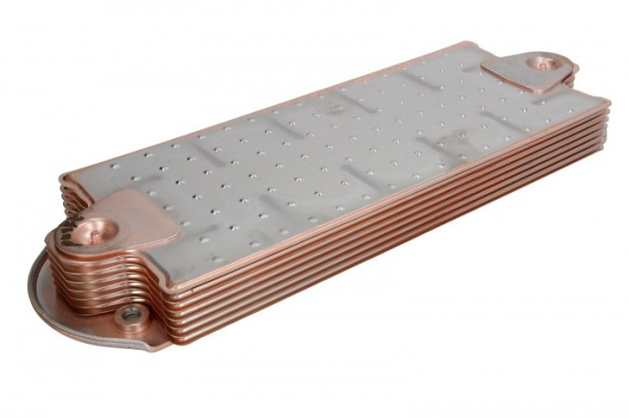 Radiator ulei (150x39x420mm, numar nervuri: 7) potrivit RVI MAGNUM; VOLVO FH, FH II, FH16, FH16 II, FM, FM II D11A-370-DXi13 10.04-