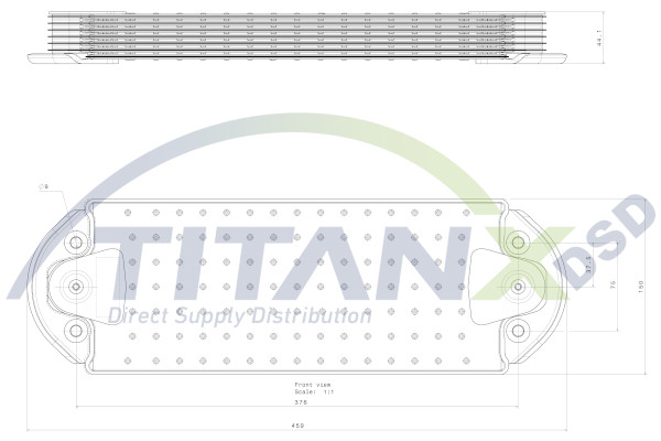 Radiator ulei (150x44/459mm) potrivit RVI MAGNUM; VOLVO FH, FH16, FM, FM II D11A-370-DXi13 09.05- [2]