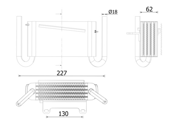 Radiator ulei (62x306mm) potrivit DEUTZ FAHR D 4006, D 4006 A, D 4006 P, D 4006 PA, D 4007, D 4506, D 4506 A, D 4506 S, D 4506 SA, D 4507, D 4507 A, D 4807, D 4807 A, D 5006, D 5006 A [2]