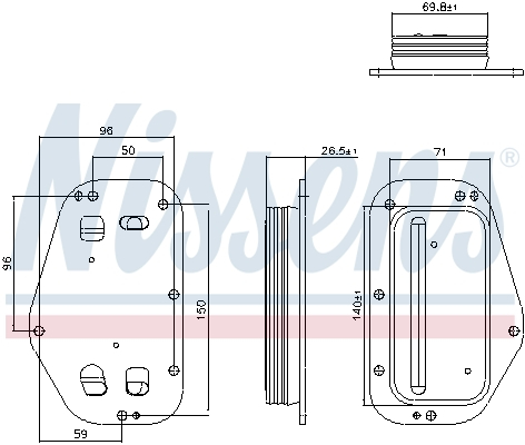Radiator ulei potrivit ALFA ROMEO 159; CHEVROLET AVEO / KALOS, CRUZE, ORLANDO, TRAX; FIAT CROMA; OPEL ASTRA H, ASTRA H CLASSIC, ASTRA H GTC, ASTRA H/KOMBI, ASTRA J 1.4-2.2 06.05- [2]