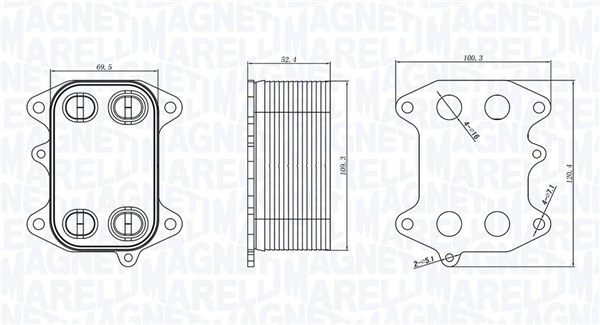 Radiator ulei potrivit AUDI A1, A3, A4 ALLROAD B8, A4 B8, A5, A6 C7, Q3, Q5, TT; SEAT ALHAMBRA, ALTEA, ALTEA XL, EXEO, EXEO ST, IBIZA IV, IBIZA IV SC, IBIZA IV ST 1.2D/1.6D/2.0D 05.03- [2]