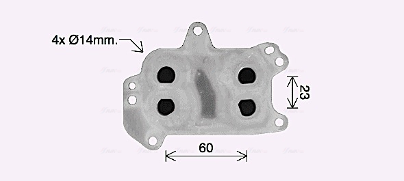 Radiator ulei potrivit DS DS 3, DS 4, DS 5; CITROEN BERLINGO, BERLINGO MULTISPACE, BERLINGO/MINIVAN, C3 AIRCROSS I, C3 AIRCROSS II, C3 II, C3 II/HATCHBACK, C3 III, C3 PICASSO 1.6D 04.08- [2]