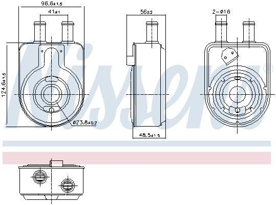 Radiator ulei potrivit HYUNDAI I30, KONA, SANTA FE IV, SANTA FE III, SONATA VII, TUCSON; KIA OPTIMA, SORENTO III, SPORTAGE IV 2.0 2.4 09.14-