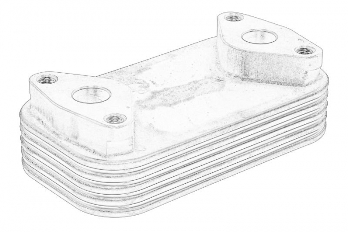 Radiator ulei potrivit IVECO DAILY III, DAILY IV, DAILY V, DAILY VI, MASSIF; CITROEN JUMPER II; FIAT DUCATO; PEUGEOT BOXER 2.3D 3.0CNG 3.0D 07.99-