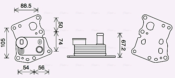Radiator ulei potrivit MERCEDES C (C204), C T-MODEL (S204), C (W204), E (A207), E (C207), E T-MODEL (S212), E (W212), SLK (R172) 1.8 dupa 2007 [2]