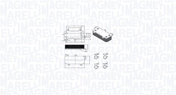 Radiator ulei potrivit SKODA OCTAVIA II; VW CALIFORNIA T5 CAMPER, MULTIVAN T5, TOUAREG, TRANSPORTER T5 1.4 2.5D 01.03-05.10