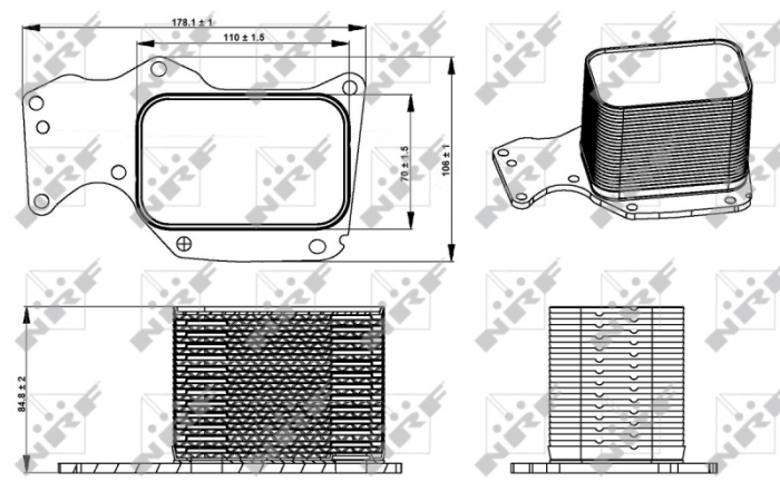 Radiator ulei termoflot (automatic manual) potrivit BMW Seria 1 (F20), 1 (F21), 2 (F22, F87), 2 (F23), 3 (F30, F80), 3 (F31), 3 GRAN TURISMO (F34), 4 (F32, F82), 4 (F33, F83), 4 GRAN COUPE (F36), 5 (F