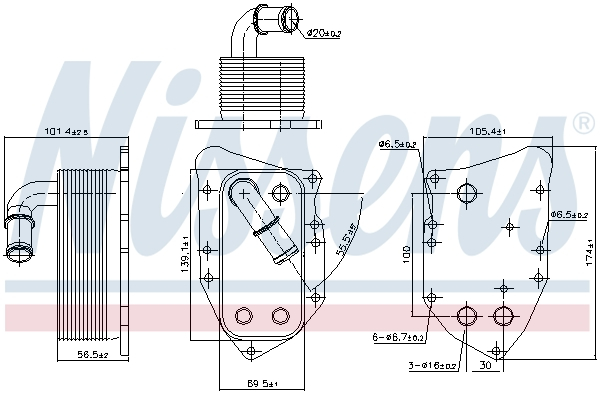 Radiator ulei termoflot (automatic/manual) potrivit CHEVROLET CRUZE; OPEL ASTRA J, ASTRA J GTC, MERIVA B 1.7D 09.09- [3]