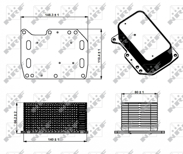 Radiator ulei termoflot potrivit NISSAN NV400, PRIMASTAR, X-TRAIL III; OPEL MOVANO B, VIVARO A; RENAULT ALASKAN, KOLEOS II, MASTER III, TRAFIC II 2.0D/2.3D dupa 2006 - (cu garnitura) [5]