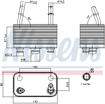 Radiator ulei termoflot (cu garnituri) potrivit bmw x5 (e53) 3.0-4.6 01.00-10.06