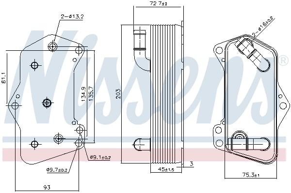 Radiator ulei termoflot potrivit AUDI A1, A3, Q3, TT; SEAT ALHAMBRA, ATECA, LEON, LEON SC, LEON ST; SKODA KODIAQ, OCTAVIA III, SUPERB III; VW ARTEON, BEETLE, CADDY ALLTRACK 1.4-2.0D 10.03-