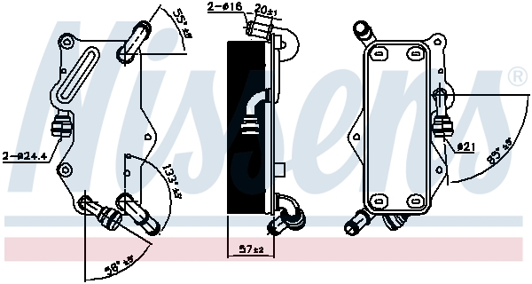 Radiator ulei termoflot potrivit audi a6 c7, a7 2.0-3.0d 10.10-09.18