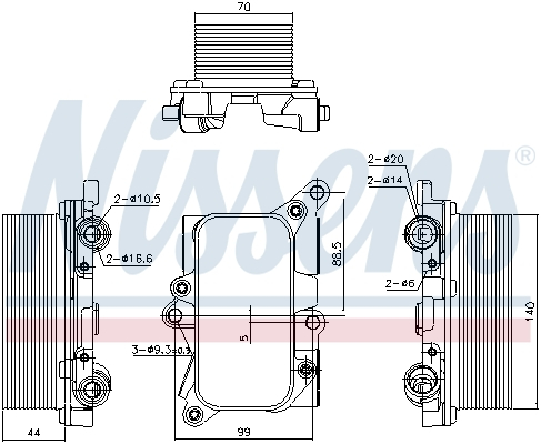 Radiator ulei termoflot potrivit audi q7; porsche cayenne; vw touareg 3.0-4.8 11.07-