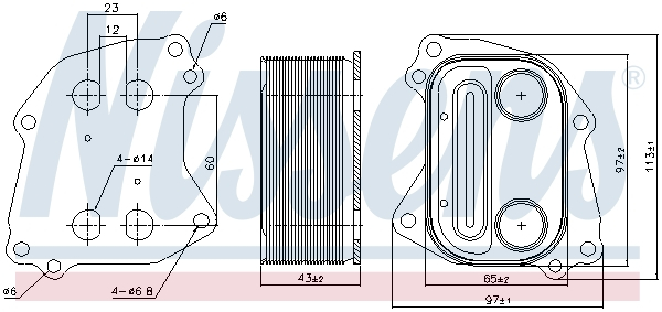 Radiator ulei termoflot potrivit BMW Seria 1 (F20), 1 (F21), 3 (F30, F80) 1.6 07.11-