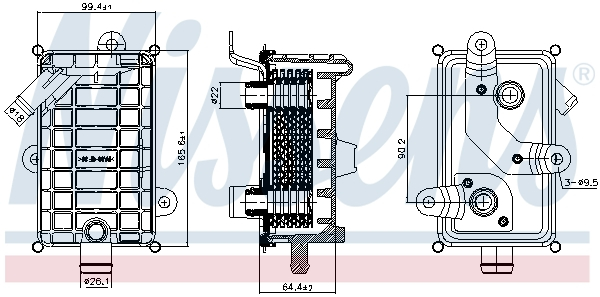 Radiator ulei termoflot potrivit BMW Seria 3 (E36) 1.7D 01.95-08.00 [3]