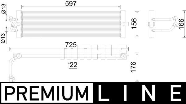 Radiator ulei termoflot potrivit BMW Seria 7 (G11, G12) 2.0H 3.0H 07.16-