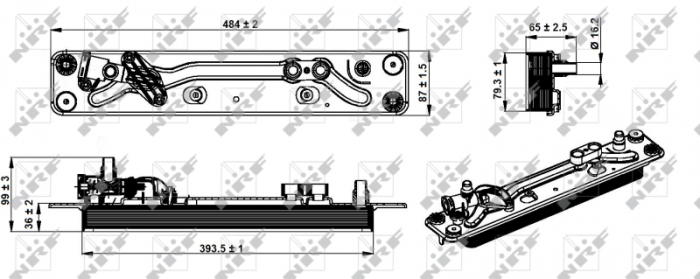 Radiator ulei termoflot potrivit BMW X5 (E70), X6 (E71, E72) 3.0-4.8 10.06-07.14