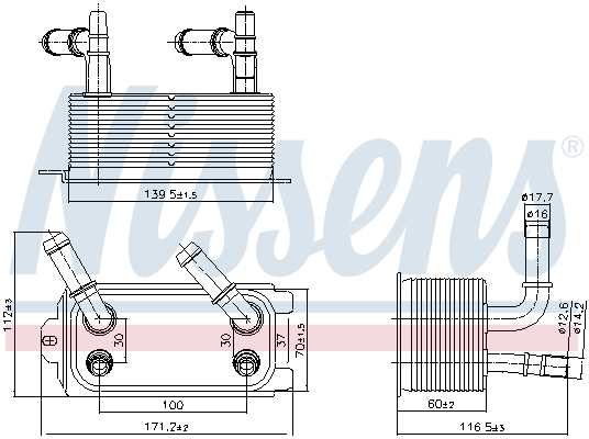 Radiator ulei termoflot potrivit FORD MONDEO V, S-MAX 1.5-2.5 09.14- [5]