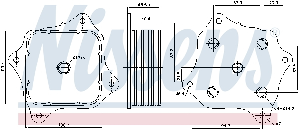 Radiator ulei termoflot potrivit HONDA CIVIC IX, CIVIC X, CR-V IV, HR-V 1.6D 02.13-