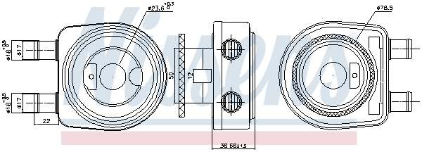 Radiator ulei termoflot potrivit HYUNDAI ACCENT II, ELANTRA III, GETZ, HIGHWAY, MATRIX, SANTA FE I, TRAJET, TUCSON; KIA CARENS II, CERATO I, SPORTAGE II 1.5D 2.0D 03.01-