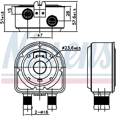 Radiator ulei termoflot potrivit HYUNDAI GENESIS, GRANDEUR, IX35, SANTA FE II, SANTA FE III, SONATA V, SONATA VI; KIA OPTIMA, SORENTO II, SORENTO III 2.0-2.4LPG 01.05-