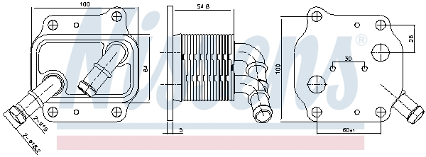 Radiator ulei termoflot potrivit HYUNDAI I30, I40 I CW, KONA, TUCSON, TUCSON SUV; KIA CEED, OPTIMA, PROCEED, SPORTAGE IV, STONIC, XCEED 1.6D 1.6DH 01.18-