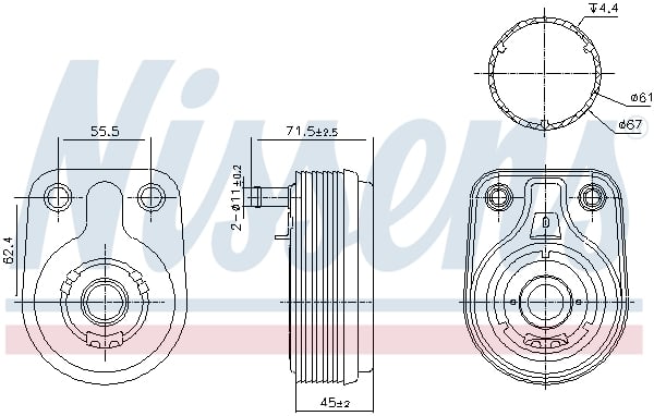 Radiator ulei termoflot potrivit HYUNDAI I30; KIA CEED, PROCEED, XCEED 1.4 11.16-