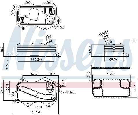 Radiator ulei termoflot potrivit JEEP WRANGLER IV 2.0 11.17-