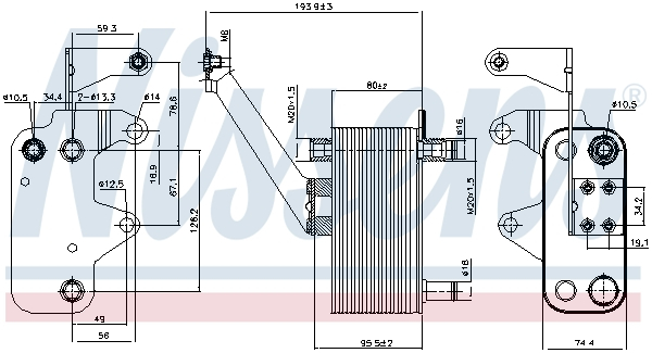 Radiator ulei termoflot potrivit land rover freelander i 2.0d 11.00-10.06