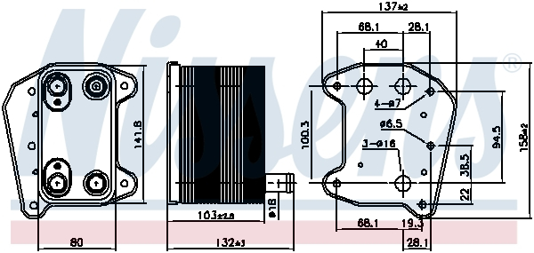 Radiator ulei termoflot potrivit MERCEDES E T-MODEL (S210), E (W210), M (W163) 2.7D 3.2D 07.99-06.05