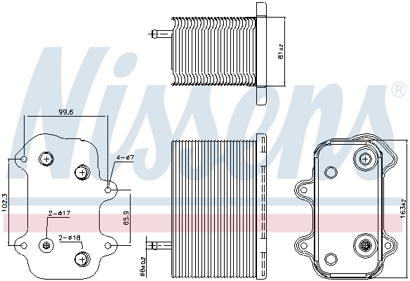 Radiator ulei termoflot potrivit PORSCHE 911, 911 TARGA, BOXSTER 3.2 3.4 3.6 08.97-12.08