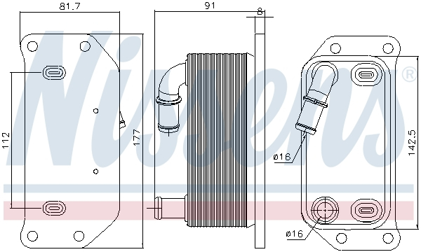 Radiator ulei termoflot potrivit VOLVO C30, C70 II, S40 I, S40 II, S60 I, S60 II, S80 II, V40, V50, V60 I, V70 II, V70 III, XC60 I, XC70 II 1.5-Electric 07.95-08.19