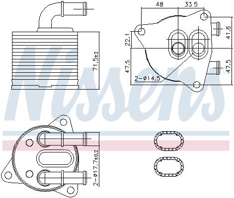 Radiator ulei termoflot potrivit VOLVO S60 II, V60 I, XC40, XC60 I 1.5-2.0H 09.13-