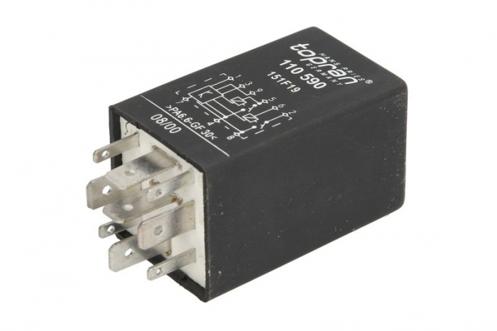 Releu (12V, 10A) potrivit AUDI A3, A4 B5, A6 C4, A6 C5; SEAT ALHAMBRA, CORDOBA, IBIZA II, LEON, TOLEDO I, TOLEDO II; SKODA OCTAVIA I; VW BORA, BORA I, GOLF III, GOLF IV, NEW BEETLE 02.88-12.13 [1]